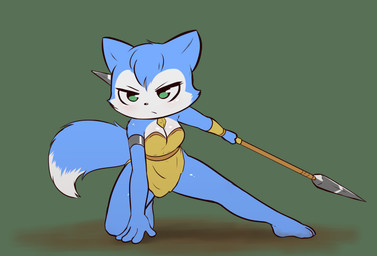 4_fingers anthro armband armor athletic athletic_anthro athletic_female barefoot belt breasts cleavage clothed clothing countershade_breasts countershade_face countershade_torso countershading dirty dirty_feet dress facial_tuft feet female fingers fluffy fluffy_tail frown green_eyes head_tuft holding_object holding_weapon jewelry krystal's_staff minidress necklace no_underwear solo tail tribal tuft vambrace warrior weapon e254e dinosaur_planet rareware krystal_(dinosaur_planet) canid canine fox mammal absurd_res hi_res young_(lore)