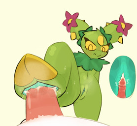 ambiguous_fluids anthro bodily_fluids cactus cum duo erection feet female flower foot_fetish foot_penetration foot_play foot_pussy footjob genital_fluids genitals internal male male/female orgasm penetration penile penis plant sex spikes sweat unusual_penetration vulva yellow_eyes clusterful nintendo pokemon cactus_creature elemental_creature flora_fauna generation_5_pokemon maractus pokemon_(species) hi_res