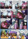 absurd_res alternate_species bouncing clothed clothing comic costume dialogue english_text female fluttershy_(mlp) friendship_is_magic hair hasbro hi_res human humanized mammal mauroz multicolored_hair my_little_pony pinkie_pie_(mlp) purple_hair rarity_(mlp) text twilight_sparkle_(mlp) two_tone_hair