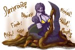 anthro apode big_breasts blush breasts feces female hair legless long_hair purple_hair scatplay serpentine solo sound_effects split_form floofykinkumiho nintendo pokemon arbok draconcopode generation_1_pokemon humanoid lamia pokemon_(species) reptile scalie snake absurd_res hi_res