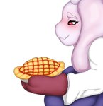 anthro big_breasts blush breasts female food fur holding_food holding_object horn huge_breasts mature_female obese obese_anthro obese_female overweight overweight_anthro overweight_female pastry pie slightly_chubby slightly_chubby_female solo white_body white_fur wide_hips neo_geppetto undertale undertale_(series) toriel boss_monster_(undertale) bovid caprine mammal digital_media_(artwork) hi_res