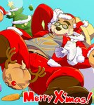 anthro belly blush boots brown_body brown_fur christmas_clothing christmas_headwear christmas_tree clothing eyewear food footwear fruit fur glasses hat headgear headwear holidays kemono male overweight overweight_male plant pumpkin santa_hat shoes solo tree n_gata21 christmas lifewonders tokyo_afterschool_summoners volos_(tas) bear mammal