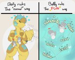 anthro digestion first_person_view internal male petting praise prey_pov solo vore sweetchomp canid canine canis domestic_dog mammal hi_res meme