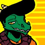 anthro clothed clothing haircut looking_at_viewer male pompadour scarf shirt simple_background smile smiling_at_viewer solo topwear qwaxi~lixard mythology quan_zillan dragon mythological_creature mythological_scalie scalie 1:1 colored digital_drawing_(artwork) digital_media_(artwork) icon