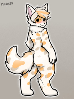 anthro ass_up big_butt blush blushing_profusely butt butt_focus cheek_tuft claws digitigrade digitigrade_paws facial_tuft fat_legs femboy flattened fluffy fluffy_ass fluffy_tail fur grey_body grey_fur happy huge_butt kemono looking_at_viewer looking_back male male_anthro neck_tuft on_hind_legs orange_body orange_fur overweight overweight_anthro overweight_male rokiesi_(fursona) simple_background slightly_chubby solo standing tail thick_thighs tuft waiting_for_turn white_body white_fur pikazeen animal_humanoid calico_cat cat_humanoid domestic_cat felid felid_humanoid feline feline_humanoid felis humanoid mammal mammal_humanoid 3:4 hi_res