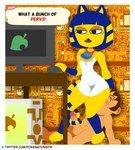 anthro balls big_penis blonde_hair blue_body blue_eyes blue_fur blue_hair blue_stripes breasts brown_hair clothed clothed_female clothing computer computer_monitor computer_mouse cute_fangs dialogue dominant dominant_anthro dominant_female dress duo electronics erection facesitting fangs female female_on_top fur genitals glans hair half-closed_eyes head_grab human_on_anthro humanoid_genitalia humanoid_penis interspecies looking_down male male/female male_on_bottom markings narrowed_eyes on_bottom on_top penis red_glans sex sitting sitting_on_another small_breasts speech_bubble striped_body striped_fur striped_markings striped_tail stripes submissive submissive_human submissive_male tail tail_around_penis tail_fetish tail_markings tail_play tail_sex tailjob tan_balls tan_body tan_penis tan_skin teeth text white_clothing white_dress yellow_body yellow_fur yellow_inner_ear pokenaito animal_crossing ankha_zone google nintendo ankha_(animal_crossing) villager_(animal_crossing) domestic_cat felid feline felis human mammal 2025 comic english_text hi_res meme spanish_text url