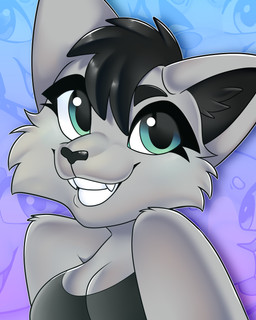 anthro black_clothing black_hair clothing excited_expression excited_face excited_female female feminine_pose fur glistening glistening_eyes grey_body grey_fur hair looking_at_viewer smile smiling_at_viewer solo sparkles sparkling_eyes teal_eyes teeth_showing stellakittyart stella_kitty domestic_cat felid feline felis mammal russian_blue shorthair_cat 4:5 absurd_res colored digital_drawing_(artwork) digital_media_(artwork) hi_res shaded