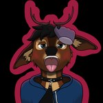 ahegao anthro antler_grab antlers bdsm blush bondage bound brown_body brown_fur clothed clothing collar duo first_person_view fur horn leash leashed_collar looking_at_viewer looking_pleasured male male/male open_mouth submissive alexxtheta canid canine deer mammal 1:1 2024 alpha_channel digital_media_(artwork) hi_res shaded