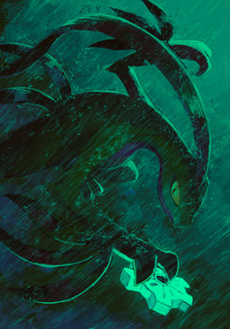 anthro green_body leaf leaf_hair leaf_tail looking_at_viewer male multicolored_body plant plant_hair pseudo_hair raining red_body semi-anthro solo tail time_gear two_tone_body algro nintendo pokemon pokemon_mystery_dungeon spike_chunsoft grovyle_the_thief generation_3_pokemon grovyle pokemon_(species) hi_res