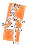 absurd_res anthro breasts butt colored disney feet female genitals hi_res judy_hopps lagomorph leporid looking_at_viewer mammal nipples nude obscursweet open_mouth open_smile pose pussy rabbit smile solo tail zootopia