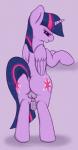 2014 balls bipedal butt cutie_mark dickgirl equine friendship_is_magic fur hair horn intersex looking_at_viewer looking_back mammal my_little_pony penis purple_eyes purple_fur purple_hair smile solo staggeredline twilight_sparkle_(mlp) winged_unicorn wings
Rating: Explicit
Score: 10
User: ultragamer89
Date: April 17, 2014