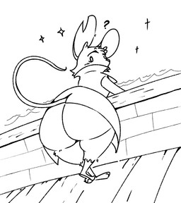 anthro barefoot bent_over big_butt blush blush_lines bottom_heavy bottomless bottomless_anthro bubble_butt butt cheek_tuft clothed clothing ear_scar eyelashes facial_tuft feet female female_anthro head_tuft huge_butt jacket looking_back question_mark raised_tail rear_view scar solo star tail thick_thighs topwear tuft wide_hips oofman37 mina_the_hollower yacht_club_games mina_(mina_the_hollower) mammal mouse murid murine rodent 2026 digital_drawing_(artwork) digital_media_(artwork) hi_res monochrome sketch