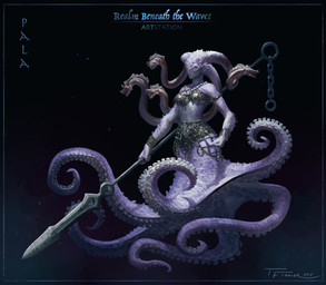 breasts clothed clothing female hair holding_melee_weapon holding_object holding_polearm holding_spear holding_weapon melee_weapon polearm pseudo_hair simple_background solo spear split_form tentacles text underwater water weapon taran_fiddler animal_humanoid aquatic aquatic_humanoid cecaelia cephalopod cephalopod_humanoid coleoid humanoid merfolk mollusk mollusk_humanoid octopodiform octopus_humanoid 2017 digital_media_(artwork) english_text hi_res