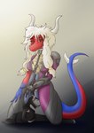 anthro female horn solo tail weapon crystal_knight_(artist) dragonburn activision blizzard_entertainment mythology overwatch spyro_the_dragon the_legend_of_spyro widowmaker_(overwatch) zonoya dragon mythological_creature mythological_scalie scalie absurd_res hi_res