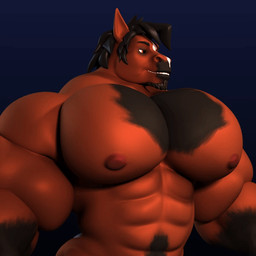 abs anthro big_muscles big_pecs biped black_hair breathing front_view fur hair huge_muscles hyper hyper_muscles male muscular muscular_anthro muscular_male nipples pecs pose simple_background smile solo standing teeth anthroanim sebastian_horse equid equine horse mammal 1:1 2016 3d_(artwork) 3d_animation animated digital_media_(artwork)