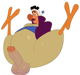 anthro balls falling falling_down feathers genitals glans half_naked happy legs_up looking_down male penis sitting solo tail scottdeer alice_in_wonderland dodo_(alice_in_wonderland) avian bird columbid dodo recently_extinct_species absurd_res hi_res
