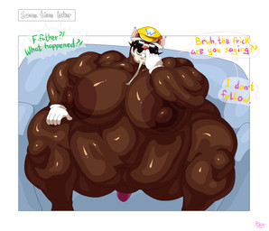 anthro big_butt big_nipples butt chubby_legs clothing facial_hair furniture genitals hat hat_only headgear headgear_only headwear headwear_only huge_butt male mature_male moobs mostly_nude muscular mustache nipples obese obese_male overweight overweight_anthro overweight_male pecs picking_nose simple_background slightly_chubby slightly_chubby_male sofa tearing_clothing teeth text thong torn_clothing underwear warrior white_background yelling bobthetanuki mario_bros nintendo teenage_mutant_ninja_turtles teenage_mutant_ninja_turtles_(2012) master_splinter wario human mammal murid murine rat rodent english_text hi_res