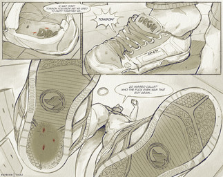 anthro clothing crush dialogue dominant dominant_male extreme_size_difference feet first_person_view foot_focus footwear gore insole looming male micro profanity shoes shrinking size_difference size_transformation sneakers solo speech_bubble tail text transformation underfoot thaz_(artist) mythology tomson dragon mythological_creature mythological_scalie scalie digital_media_(artwork) english_text sketch