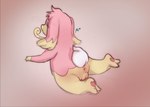 anus blush butt female genitals monobutt pink_background pussy simple_background solo tail truemew nintendo pokemon audino generation_5_pokemon pokemon_(species) hi_res