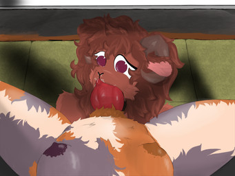 ambiguous_gender ambiguous_penetrated anthro anthro_on_anthro bodily_fluids breasts brown_goat cum cum_in_mouth cum_in_nose cum_inside duo fellatio first_person_view genital_fluids genitals gynomorph gynomorph/ambiguous hair horn intersex intersex/ambiguous knot knot_in_mouth knotted_penis messy_hair nude nude_anthro oral oral_penetration penetrating_pov penetration penile penis saliva sex slightly_chubby under_table noe_meows ambiguous_species bovid bovine caprine goat mammal 4:3 hi_res trans_(lore) trans_woman_(lore)