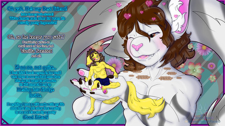 bodily_fluids dialogue drooling duo femboy fluffy fluffy_tail heart_eyes heart_symbol holding_person imminent_vore impending_doom love loving_gaze macro male male/male mature_male micro pawpads paws possessive purring saliva slightly_chubby tail text vore atelierphos kitt phos yarill domestic_cat felid feline felis mammal 16:9 digital_media_(artwork) english_text hi_res krita_(artwork) widescreen