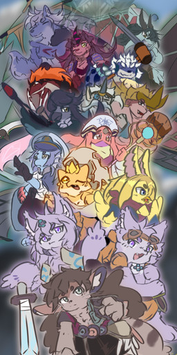 female male hunt_wolf fur_hire hi_res