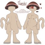 3_fingers digitigrade fingers fungus hooves male mushroom solo tail thanderfungi thander_(thanderfungi) elemental_creature elemental_humanoid fungi_fauna fungi_humanoid humanoid mushroom_humanoid mycosapien absurd_res hi_res model_sheet