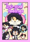 anthro black_hair border clothed clothing female food fur hair male orange_body orange_fur pink_border purple_eyes sandwich_(food) smile solo yellow_eyes wolno inu_(wolno) wolno_(character) canid canine canis domestic_dog fox mammal red_fox shiba_inu spitz true_fox absurd_res cover cover_art cover_page digital_media_(artwork) hi_res