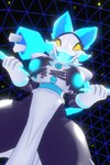 2:3 3d_(artwork) abstract_background absurd_res anthro areola armor big_breasts biped blender_(artwork) blender_cycles blue_body blue_fur bottomwear breasts cable_tail clothed clothing deltarune digital_media_(artwork) domestic_cat felid feline felis female fever-dreamer fur gloves handwear hi_res looking_at_viewer looking_down machine mammal nipples open_mouth pauldron robot skirt smile solo tail tasque_(cryptiacurves) tasque_manager thick_thighs tongue tongue_out torn_clothing undertale undertale_(series)