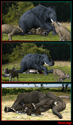 3d_(artwork) absurd_res anal animal_genitalia animal_penis big_penis blood bodily_fluids comic cum cum_through death death_by_penis digital_media_(artwork) drages elephant elephant_penis elephantid execution felid feral feral_on_feral forced genital_fluids genitals group hi_res interspecies large_penetration leopard lion male male/male male_penetrated male_penetrating male_penetrating_male mammal necrophilia pantherine penetration penile penile_penetration penis proboscidean rape realistic_feral ridiculous_fit scared sex tight_fit trunk tusks