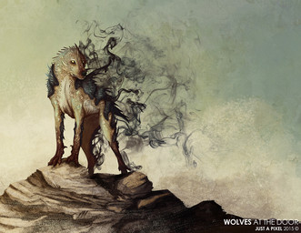 ambiguous_gender feral solo standing text kanizo unknown_species 2015 digital_media_(artwork) english_text