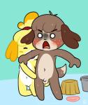 anthro ball_cupping ball_fondling ball_grab balls bashful bath bathing blush duo embarrassed featureless_penis female flaccid fondling fraternal_twins genitals grope intraspecies male nude penis pussy wet yosshidoragon animal_crossing nintendo digby_(animal_crossing) isabelle_(animal_crossing) canid canine canis domestic_dog mammal shih_tzu toy_dog digital_media_(artwork) brother_(lore) brother_and_sister_(lore) incest_(lore) sibling_(lore) sister_(lore) twincest_(lore) twins_(lore)