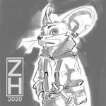 anthro belt buckteeth cape cloak clothing ear_piercing male melee_weapon notched_ear piercing simple_background solo sword teeth weapon whiskers zhearun mammal mouse murid murine rodent 1:1 2020 black_and_white digital_media_(artwork) greyscale half-length_portrait hi_res monochrome portrait signature sketch