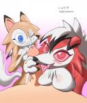 anthro blue_eyes bodily_fluids breasts brown_body brown_fur cum female fur genital_fluids genitals group handjob interspecies male penile penis pokemorph pokephilia red_body red_eyes red_fur sex white_body white_fur punkydreamer nintendo pokemon pokemon_trainer canid canine generation_7_pokemon human lycanroc mammal midday_lycanroc midnight_lycanroc pokemon_(species) werecreature 2016 hi_res