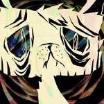 abstract_background ambiguous_gender fangs feral fur sad solo striped_body striped_fur stripes tan_body tan_fur teeth vent_art naircat domestic_cat felid feline felis mammal 1:1 2012 digital_drawing_(artwork) digital_media_(artwork) headshot_portrait low_res portrait