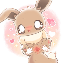 anus big_eyes big_tail blush blush_lines brown_inner_ear chibi dipstick_tail disembodied_hand female feral floppy_ears fur genitals heart_symbol humanoid_genitalia humanoid_genitalia_on_feral humanoid_vulva humanoid_vulva_on_feral markings neck_tuft open_:3 open_mouth pawpads paws simple_background smile solo sparkles spread_vulva spreading tail tail_markings tan_body tan_fur tuft vulva white_tail_tip waruwaru0205 nintendo pokemon eevee generation_1_pokemon pokemon_(species) 1:1 hi_res