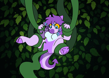 anthro bouncing_breasts breasts expressions featureless_breasts female hooves markings medium_breasts non-mammal_breasts penetration plant restrained slightly_chubby slightly_chubby_anthro slightly_chubby_female solo striped_markings striped_tail stripes tail tail_markings tentacle_around_leg tentacles vaginal vaginal_penetration vine_tentacles vines wrapped_around_arm synthet1c buggy_(synthet1c) kobold scalie animated hi_res loop