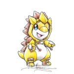 ambiguous_gender clothing cosplay costume evolutionary_family feral footwear hoodie jacket pokemon_costume shoes solo standing topwear itsbirdyart nintendo pokemon generation_1_pokemon pokemon_(species) sandshrew sandslash 1:1 colored_pencil_(artwork) traditional_media_(artwork)