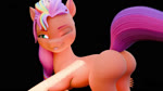 female feral hair horn looking_at_viewer looking_back orange_body quadruped solo wings swoomy hasbro mlp_g5 my_little_pony mythology sunny_starscout_(mlp) earth_pony equid equine horse mammal mythological_creature mythological_equine pony unicorn 16:9 3d_(artwork) animated digital_media_(artwork) hi_res no_sound short_playtime webm widescreen