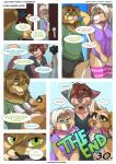 2016 anthro canid canine canis clothed clothing collar comic domestic_dog dustin_(kabscorner) english_text felid female feral harley_(kabscorner) hi_res kabscorner lion male mammal pantherine photo smile speech_bubble text tongue tyler_(kabscorner)