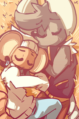 anthro beanie big_ears biker_jacket clothing cuddling duo eyes_closed hat headgear headwear kissing long_sleeve_shirt lying male male/male match_(9hammer) on_grass sweater topwear 9hammer mix_(9hammer) mammal rodent hi_res