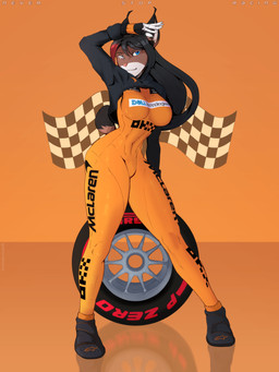 anthro athletic athletic_anthro athletic_gynomorph athletic_intersex biped bodysuit breasts brown_body brown_fur bulge clothed clothing cropped_hoodie cybernetic_arm cybernetic_limb fully_clothed fur gynomorph hair heterochromia intersex looking_at_viewer pose prosthetic prosthetic_arm prosthetic_limb simple_background skinsuit solo standing tail tight_clothing yuka_koshka mclaren pirelli kiara_the_lynx eurasian_lynx felid feline lynx mammal 3:4 absurd_res hi_res pinup