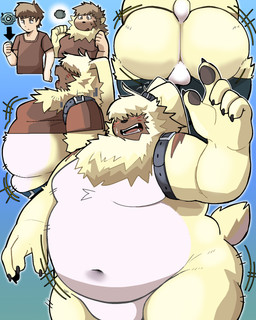 after_transformation anthro backsack balls belly belt big_butt blush bodily_fluids body_size_growth butt butt_expansion claws clothed clothing digivice drooling expansion fupa fur fur_growth genitals growth hair hair_over_eyes huge_butt human_to_anthro long_ears male moobs navel neck_tuft nude open_mouth overweight overweight_male pawpads ponytail_ears saliva simple_background size_transformation solo species_transformation sweat sweatdrop thick_arms thick_thighs tight_clothing torn_clothing transformation transformation_sequence tuft weight_gain yellow_body yellow_fur coolietf bandai_namco digimon angoramon digimon_(species) human lagomorph leporid mammal rabbit 4:5 digital_media_(artwork) hi_res sequence