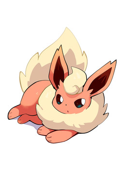 ambiguous_gender digitigrade feral fluffy fur green_eyes looking_at_viewer paws quadruped red_body red_fur ruff simple_background solo tail tan_body tan_fur white_background komanyachi nintendo pokemon eeveelution flareon generation_1_pokemon pokemon_(species) 2025 absurd_res digital_media_(artwork) hi_res