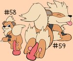 2023 ambiguous_gender animal_genitalia animal_penis arcanine butt canid canine canine_genitalia canine_penis digital_media_(artwork) duo_focus erection eyes_closed feet feral fluffy fluffy_tail foot_fetish foot_play footjob from_behind_position fur generation_1_pokemon genitals group growlithe happy hashtag hi_res id_number knot looking_at_genitalia looking_at_penis male mammal nintendo number pawpads paws penile penis pokemon pokemon_(species) reverse_footjob secretsableye sex simple_background smile tail text toes tongue tongue_out two-footed_footjob