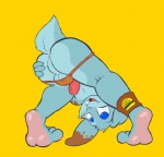 anthro anus ass_up balls blue_eyes bulge butt cub hair lagomorph male nude panties penis perineum plain_background rabbit smile sockbunny solo spreading underwear yellow_background young
Rating: Explicit
Score: 10
User: TheDeckers
Date: July 27, 2013