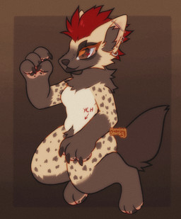 anthro belly_tattoo chibi female piercing slightly_chubby solo tattoo mxrningstar63 neoma_(neoma_ireto) canid canine canis coyote hybrid hyena mammal spotted_hyena
