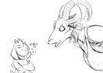 2023 angry anthro blowing_raspberries bovid caprine child demon duo female goat hi_res hladilnik lucy_(hladilnik) male mammal monochrome onomatopoeia shocked sketch sound_effects text tommy_(hladilnik) tongue tongue_out young
