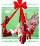 ball_gag bdsm blonde_hair blue_eyes bondage boots bound butt cervine ear_piercing female gag hair high_heels horn lingerie notorious84 piercing reindeer ribbons solo tan_fur
Rating: Questionable
Score: 15
User: xXK1T5UN3Xx
Date: December 29, 2013