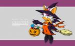 anthro breasts cleavage clothed clothing female hat headgear headwear magic_user solo witch witch_hat yuji_uekawa sega sonic_channel sonic_the_hedgehog_(series) rouge_the_bat bat mammal 16:10 hi_res official_art wallpaper widescreen